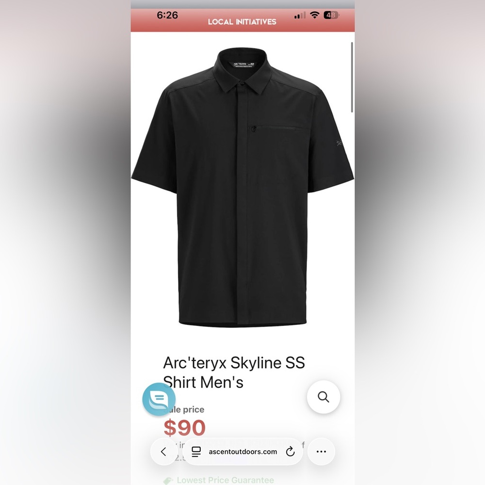 Arc'teryx Skyline Army Green Men's Button Down Shirt